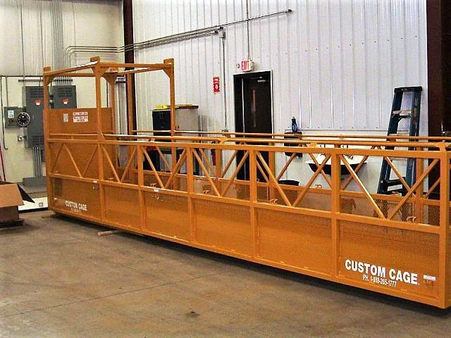 CL-617 cantilever man basket with 17' walk out deck