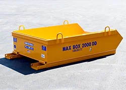 Max box 2000DD double dump skip pan / dump box Lakeshore Industrial