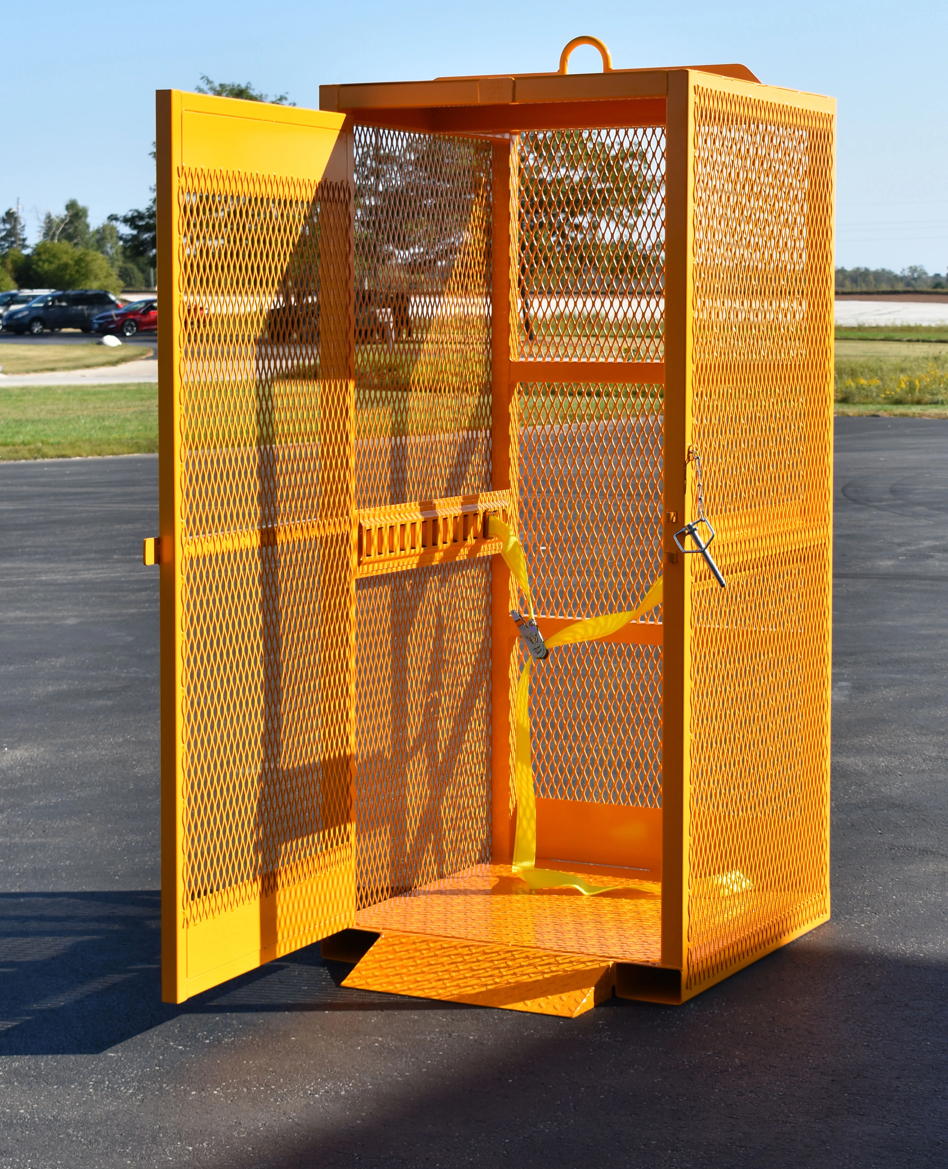 C-6FE Gas cylinder cage Lakeshore Industrial. Gas bottle storage cage.
