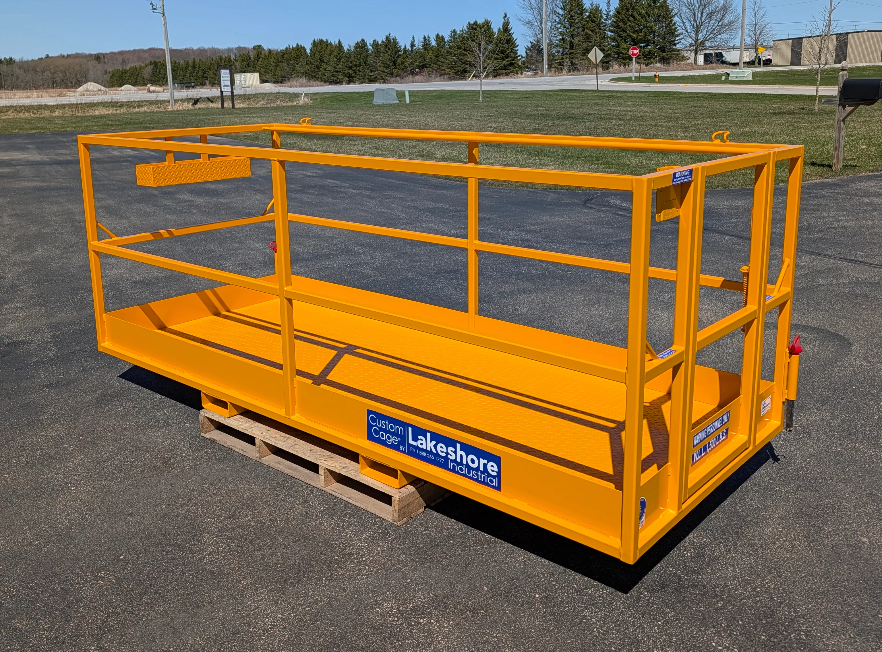 Telehandler attachment. Model T-410 OSHA Certified telehandler basket