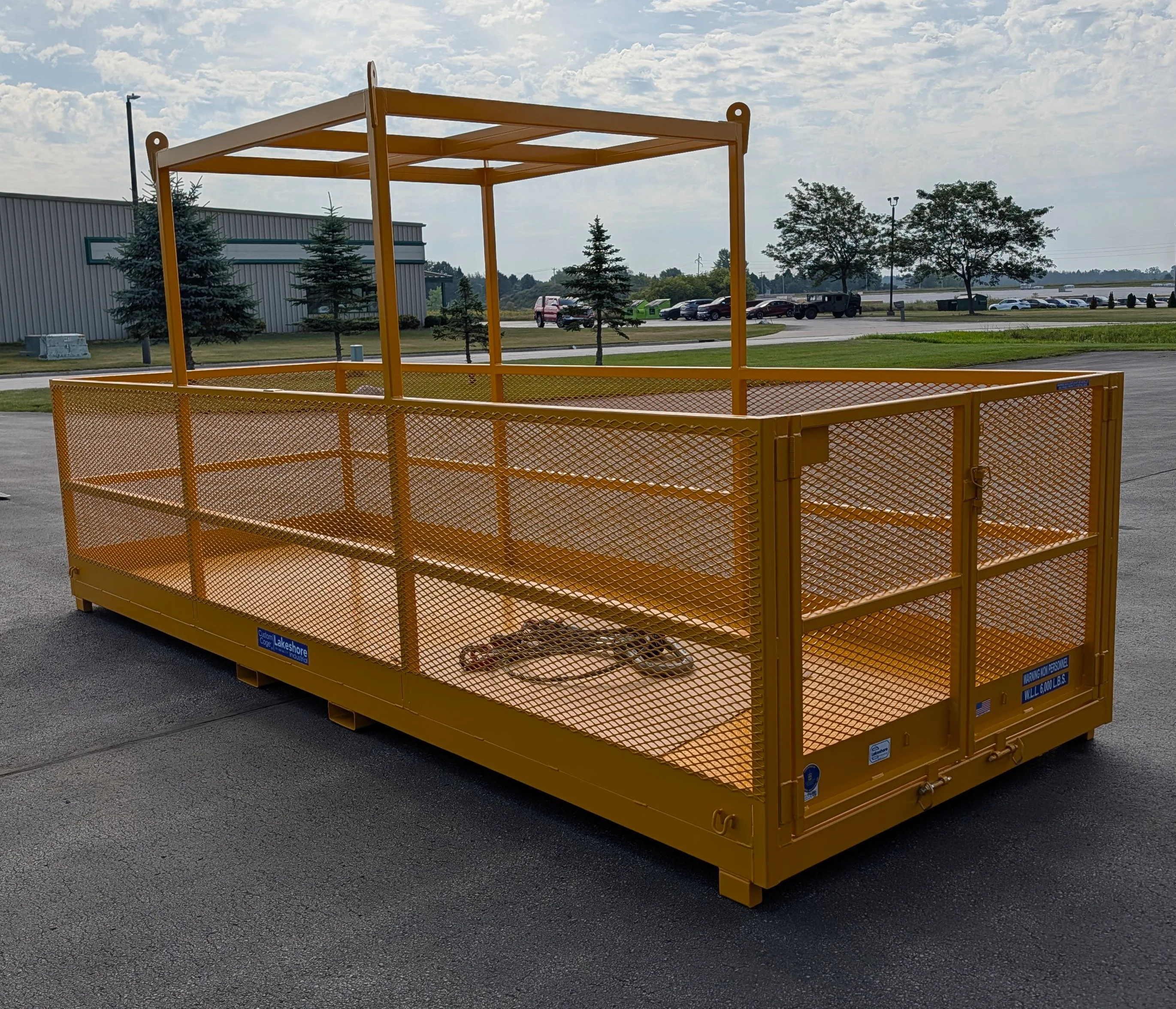 M-617 large material lifting basket. Crane material baskets from lakeshore Industrial